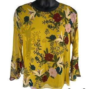 Vince Camuto Flutter Sleeve Fall Blouse